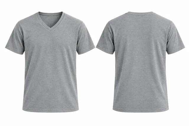 Silver Grey V neck - short sleeves