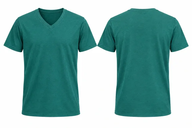 Teal Green V neck - short sleeves