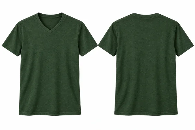 Forest Green V neck - short sleeves