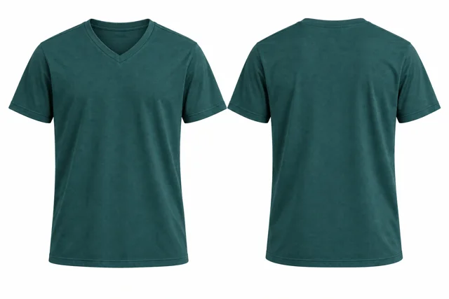 Deep Teal V neck - short sleeves
