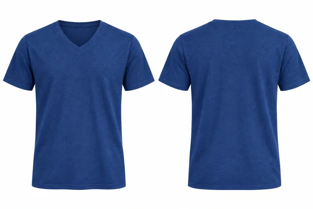 Cobalt Blue V neck - short sleeves