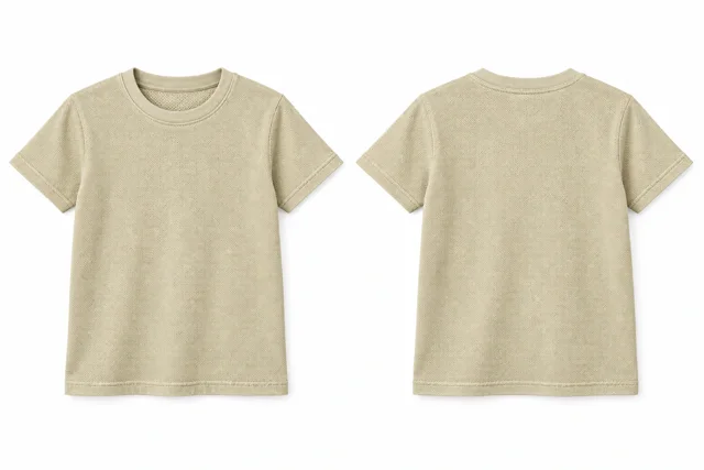Cream Beige Kids - round neck