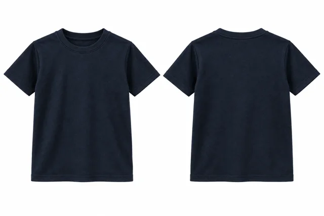 Deep Navy A Kids - round neck