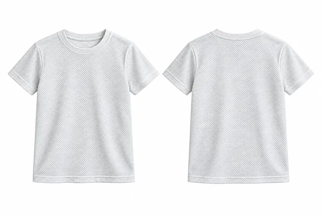 White Texture Kids - round neck
