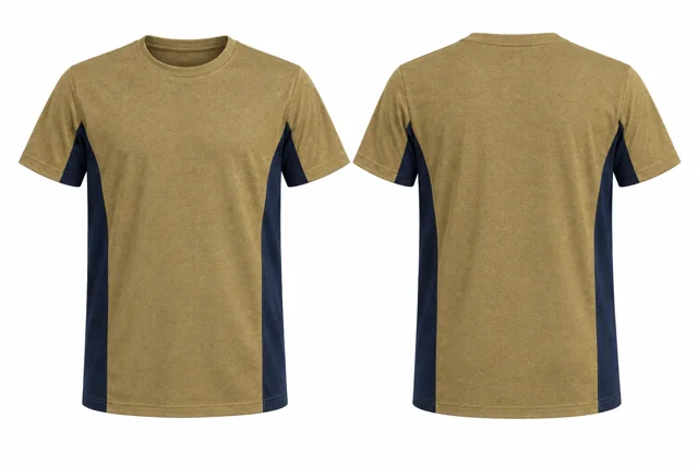 Khaki Gold Wide contrast panels