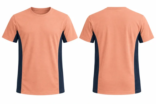 Salmon Peach Wide contrast panels