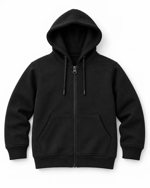 Black Adult full-zip hoodie