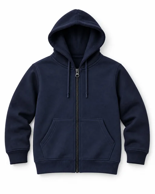 Deep Navy Adult full-zip hoodie