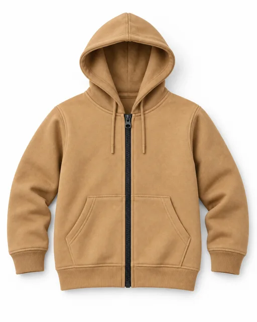 Camel Adult full-zip hoodie