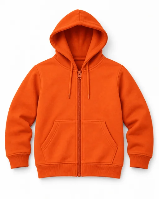 Orange Adult full-zip hoodie