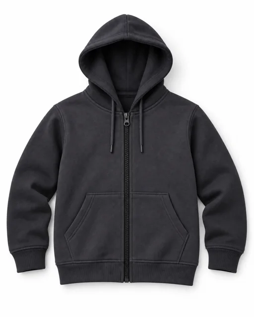 Charcoal Adult full-zip hoodie