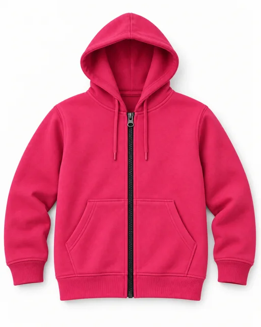 Fuchsia Adult full-zip hoodie