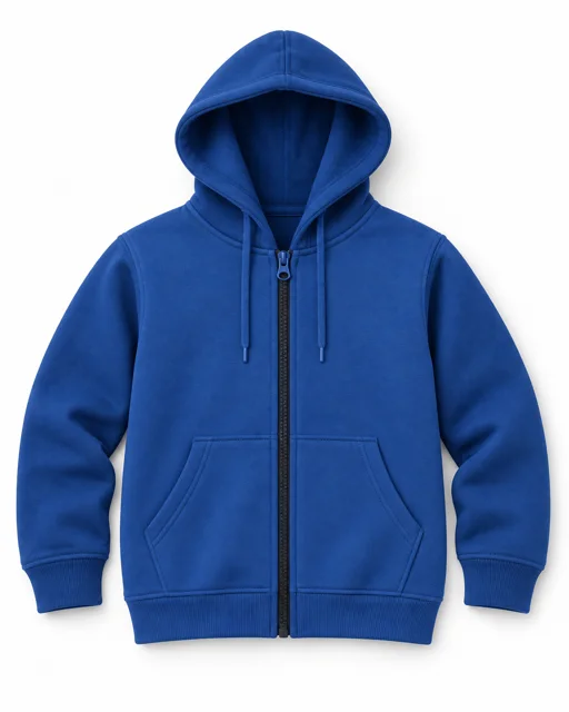 Royal Blue Adult full-zip hoodie