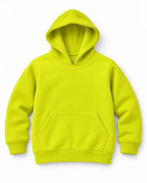 Fluorescent Yellow Kids pullover hoodie