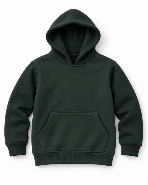 Dark Green Kids pullover hoodie