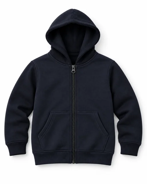 Deep Navy Kids full-zip hoodie