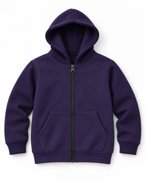 Purple Kids full-zip hoodie