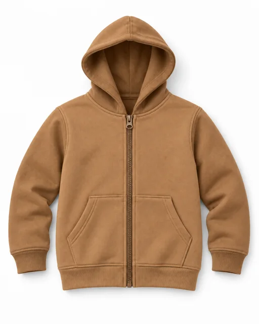 Camel Kids full-zip hoodie