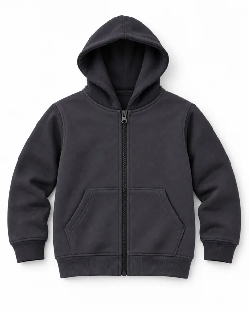 Charcoal Kids full-zip hoodie
