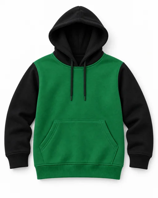Emirates Green / Black Adult two-colour pullover hoodie