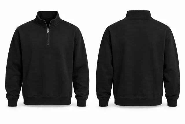 Black half zip sweatshirt