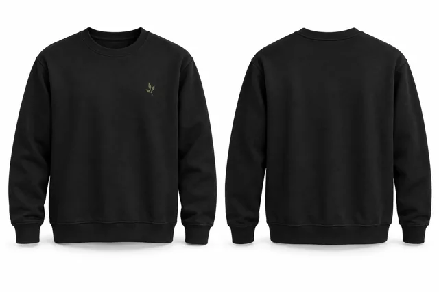 Black embroidered sweatshirt