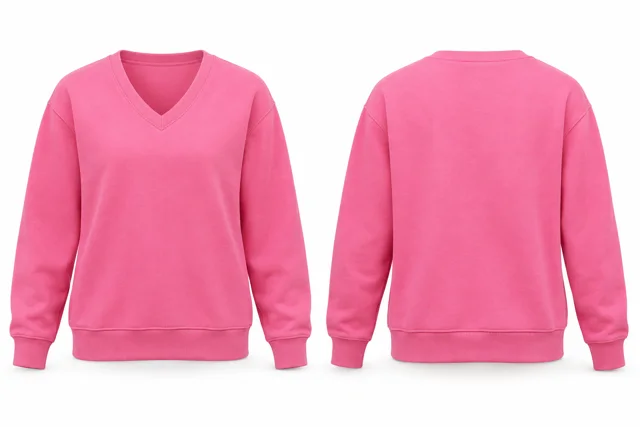 Pink v-neck sweatshirt