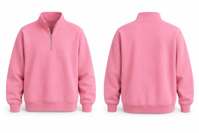 Pink half zip sweatshirt