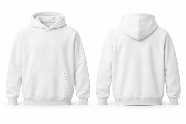 White panelled hoodie