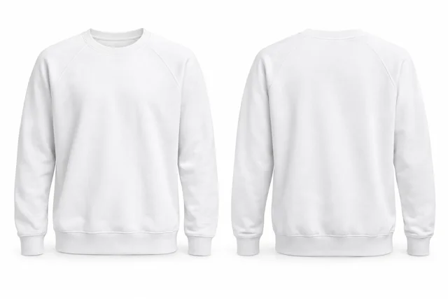 White raglan sweatshirt