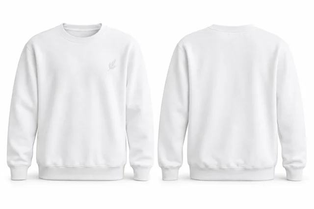 White embroidered sweatshirt
