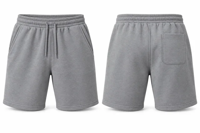 Sport Grey cotton fleece sweat shorts