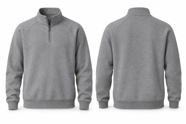 Sport Grey raglan quarter zip sweatshirt