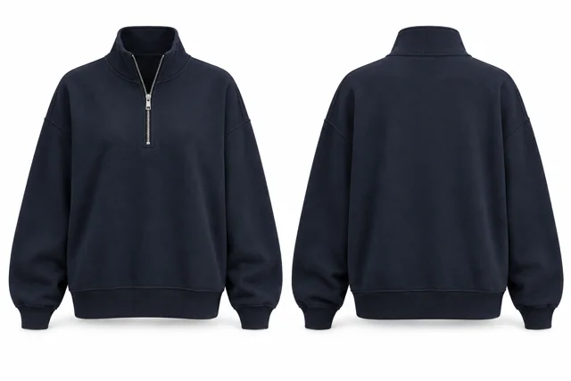Navy relaxed half zip sweatshirt