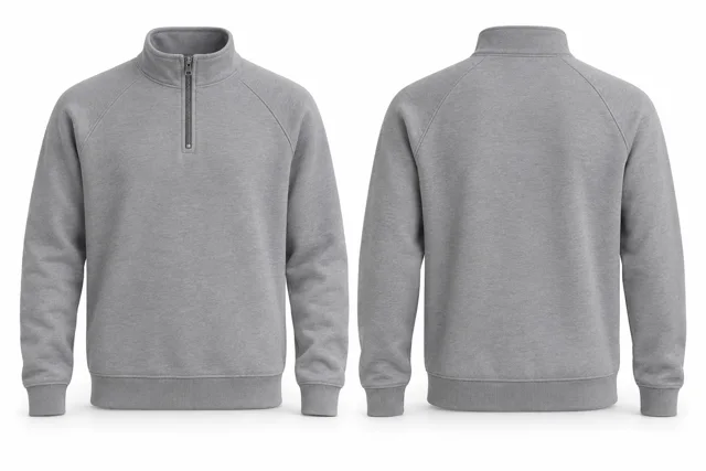 Sport Grey raglan half zip sweatshirt
