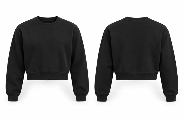 Black classic cropped sweatshirt