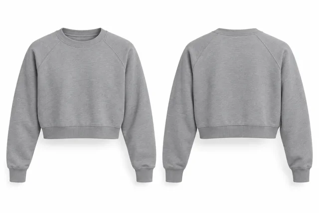 Sport Grey raglan cropped sweatshirt