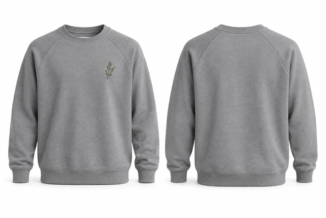 Sport Grey raglan embroidered sweatshirt