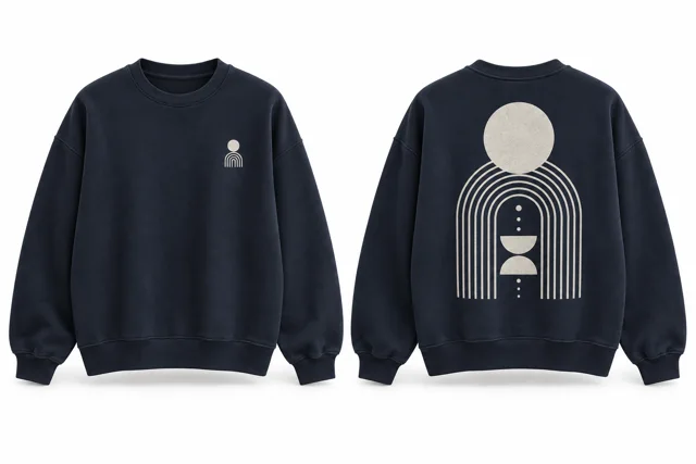 Navy relaxed graphic sweatshirt