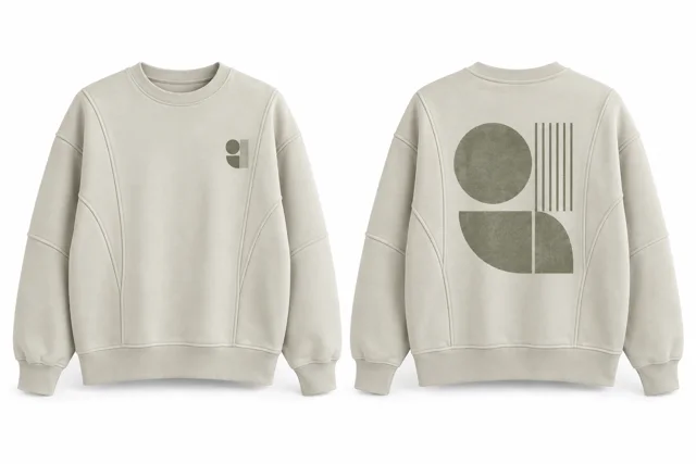 Cream panelled graphic sweatshirt