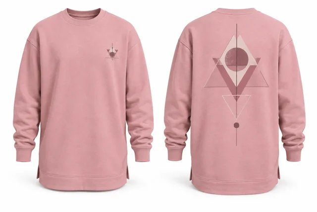 Pink longline graphic sweatshirt