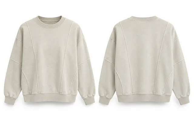 Cream panelled vintage-inspired sweatshirt