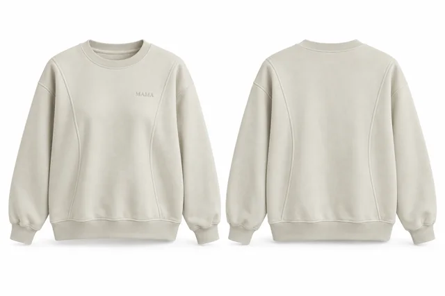 Cream panelled mama sweatshirt