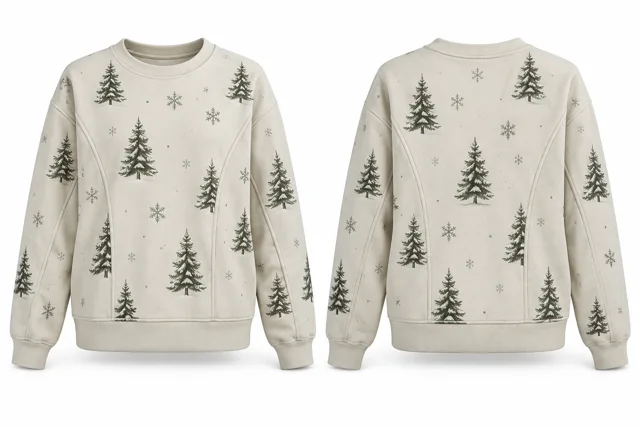 Cream panelled christmas sweatshirt