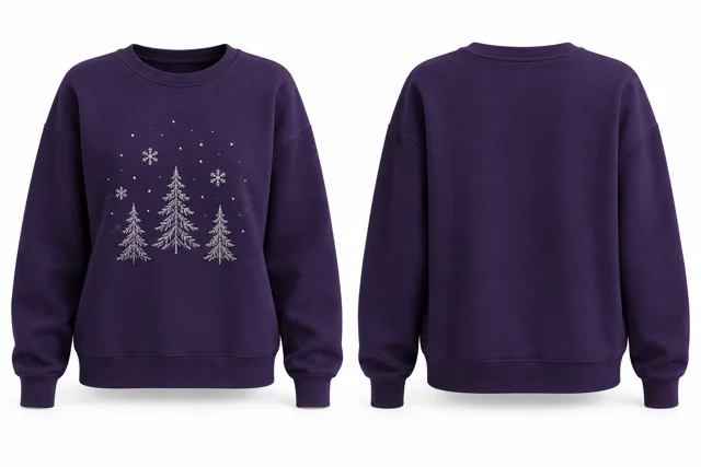 Purple minimal christmas sweatshirt