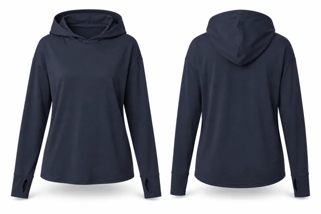 Navy relaxed lightweight sun-style hoodie