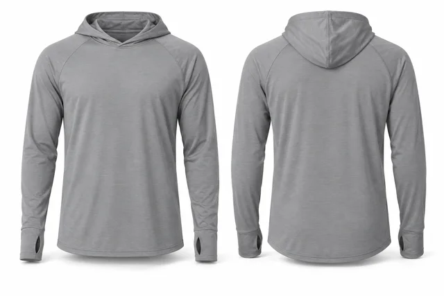 Sport Grey raglan lightweight sun-style hoodie