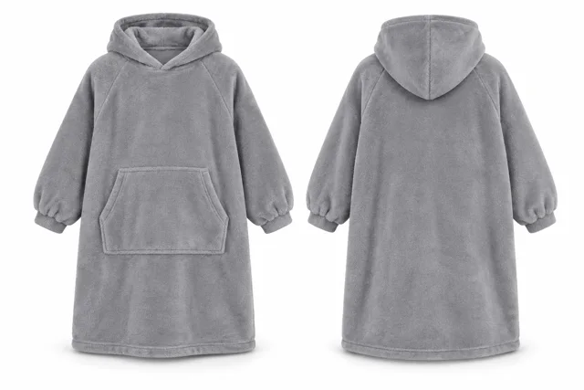 Sport Grey raglan kids blanket hoodie
