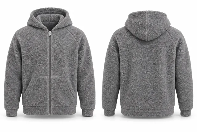 Sport Grey raglan sherpa hoodie concept