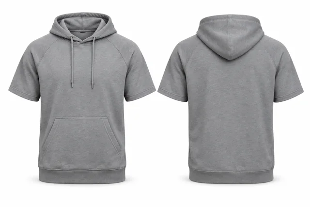 Sport Grey raglan short-sleeve hoodie